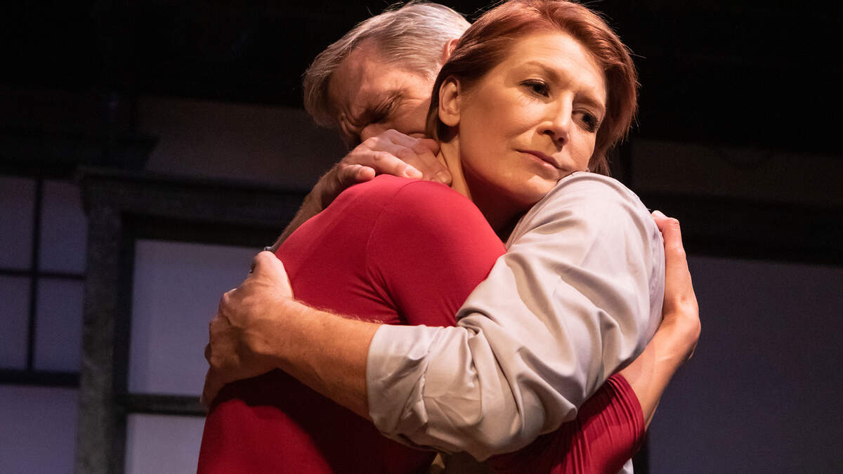 Melinda Parrett and Jonathan Rhys Williams embrace during “The Other Place.”