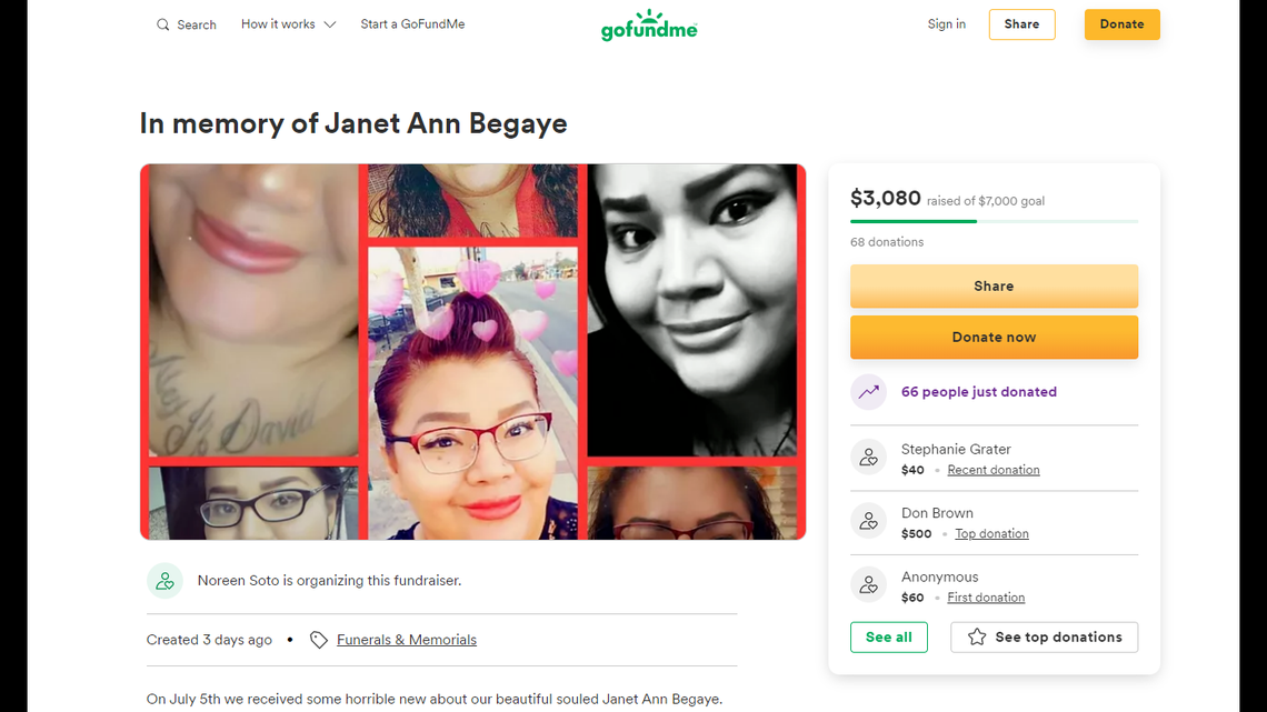 A family is looking for answers after a mother of four was found shot to death in an Arizona canal last week, according to media reports. (Screenshot from GoFundMe)