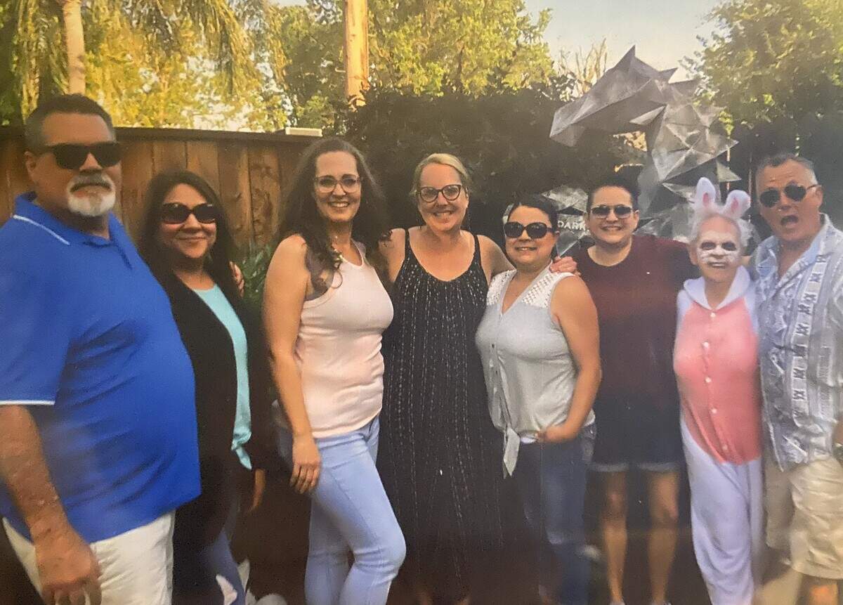 Bunny Stevens, second from right, spends time with her Safeway coworkers.