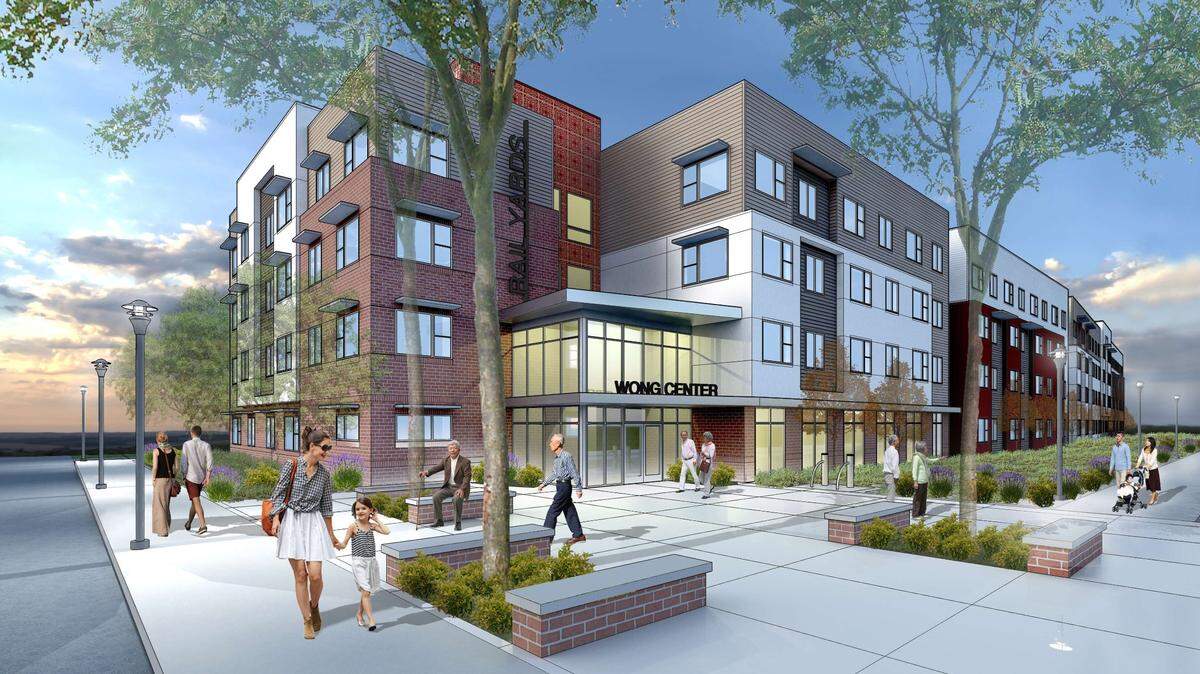 The Wong Center Senior Apartments at Seventh and F streets in the downtown Railyards in Sacramento, California will have 150 units for low-income seniors.