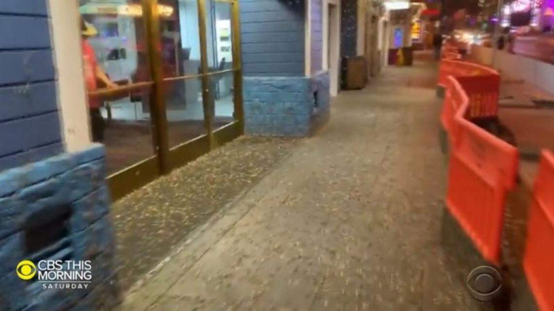 The “great grasshopper invasion of 2019” has blanketed Las Vegas with bugs following a wet winter. The migratory insect swarms are so thick they’re clouding doppler radar returns, the National Weather Service says.