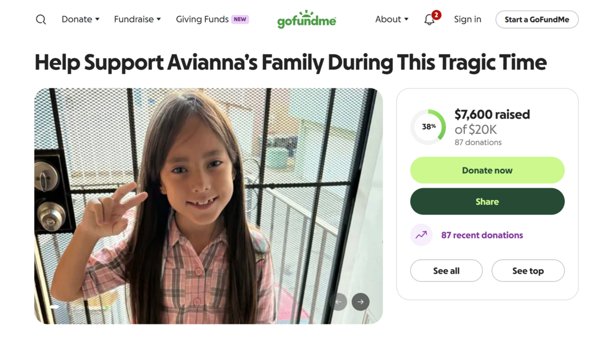 Avianna Hill, 9, was riding a mini motorbike with her father when a vehicle collided with the pair, killing Hill, in a hit-and-run in the South Oak Park neighborhood Thursday evening. Family and community members rattled by Hill’s loss organized a GoFundMe to cover funeral and medical costs, raising nearly $8,000 by Tuesday morning.