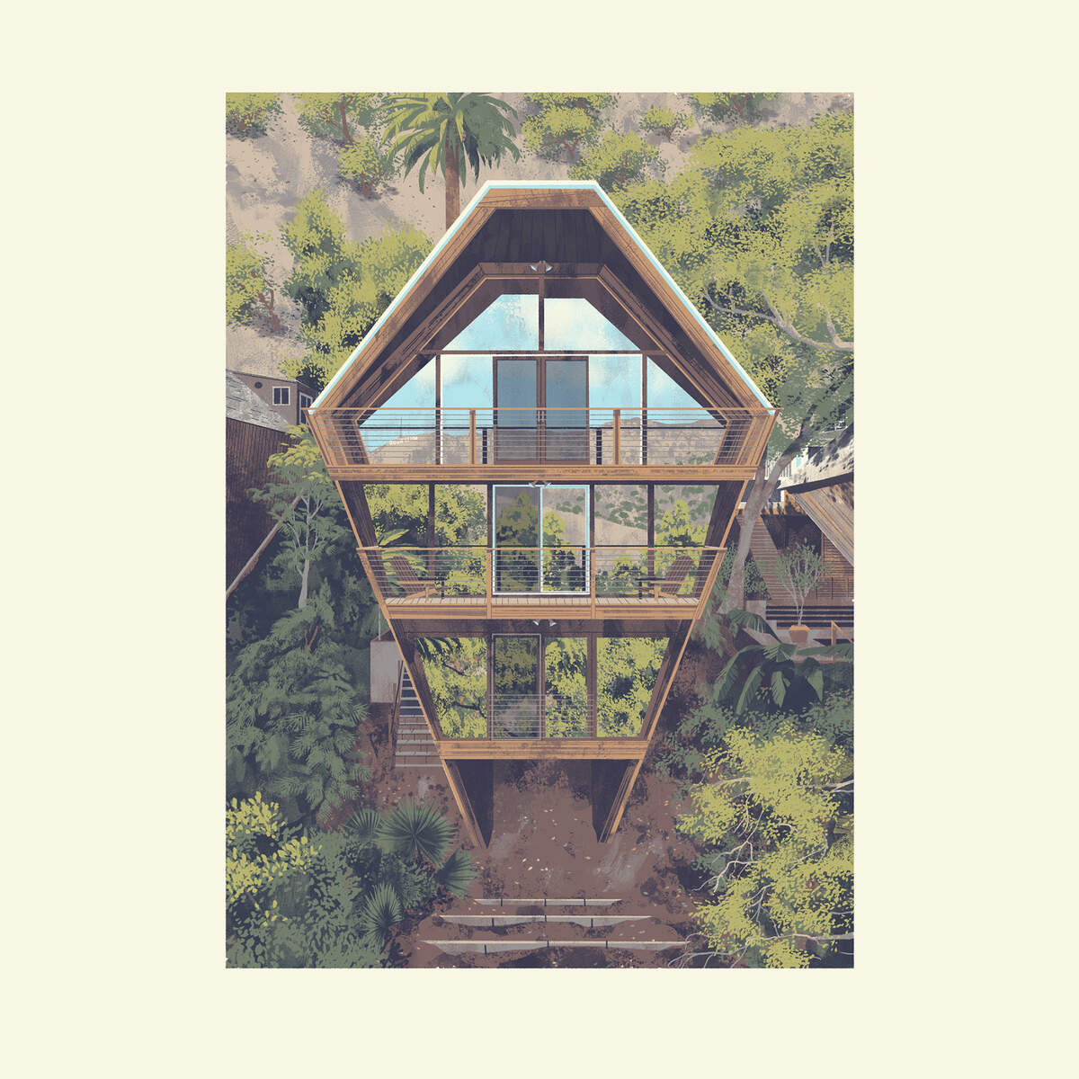A home that is more like an architectural work of art has popped up on the real estate market in a very scenic part of Los Angeles, California.
