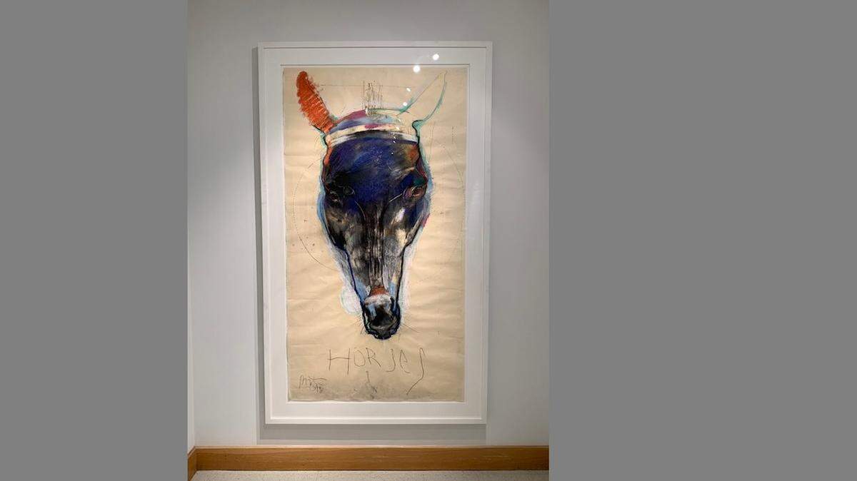 Photo of Rick Bartow’s art Jan. 4, 2019. His work is on show at the C.N. Gorman Museum in UC Davis till March 15.