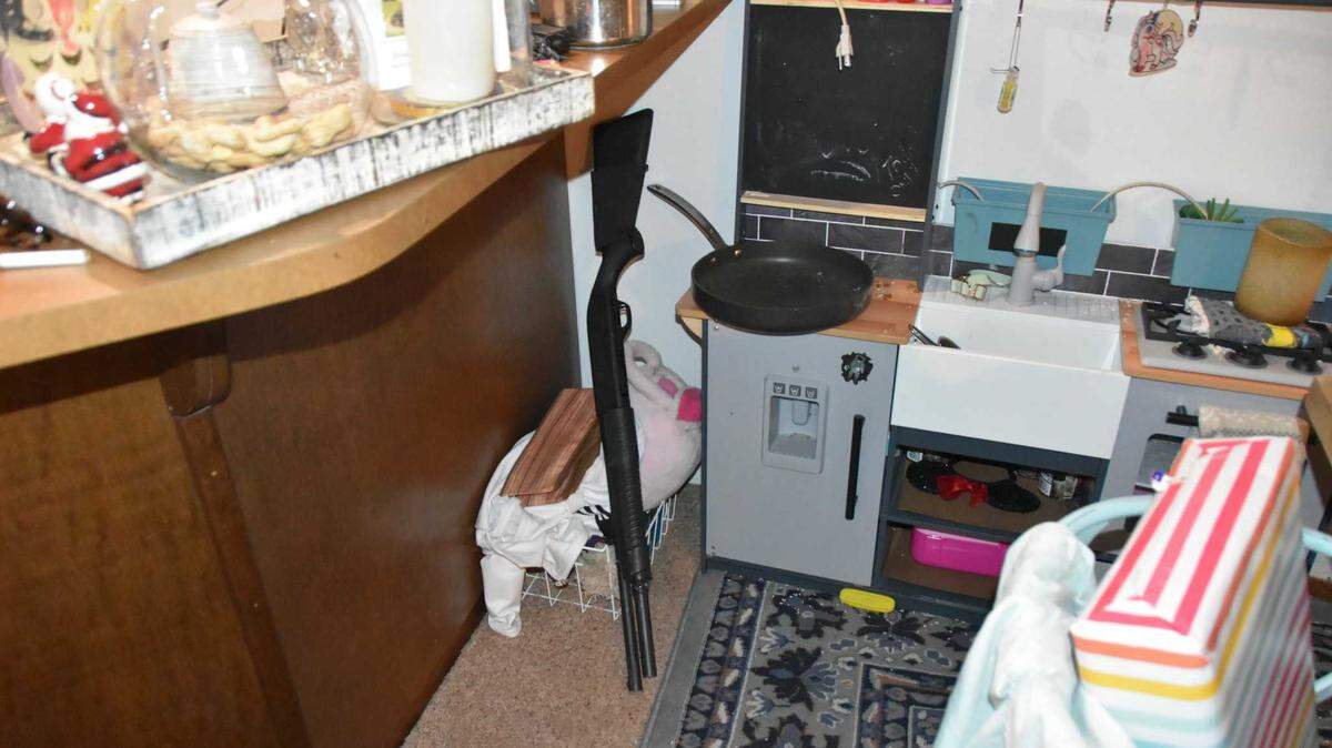 A man was arrested on a child endangerment charge on Wednesday Nov. 15, 2023, after authorities reportedly found over 360 pounds of processed cannabis and loaded shotgun near a child’s play kitchen at his home in Smartsville, California.
