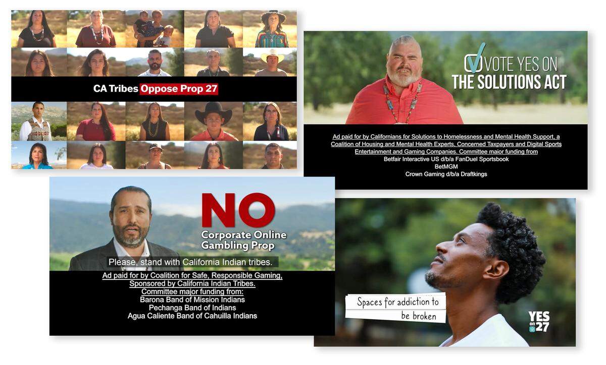 Ads for dueling sports betting initiatives – Proposition 26 and 27 – on the Nov. 8 ballot are saturating the airwaves.