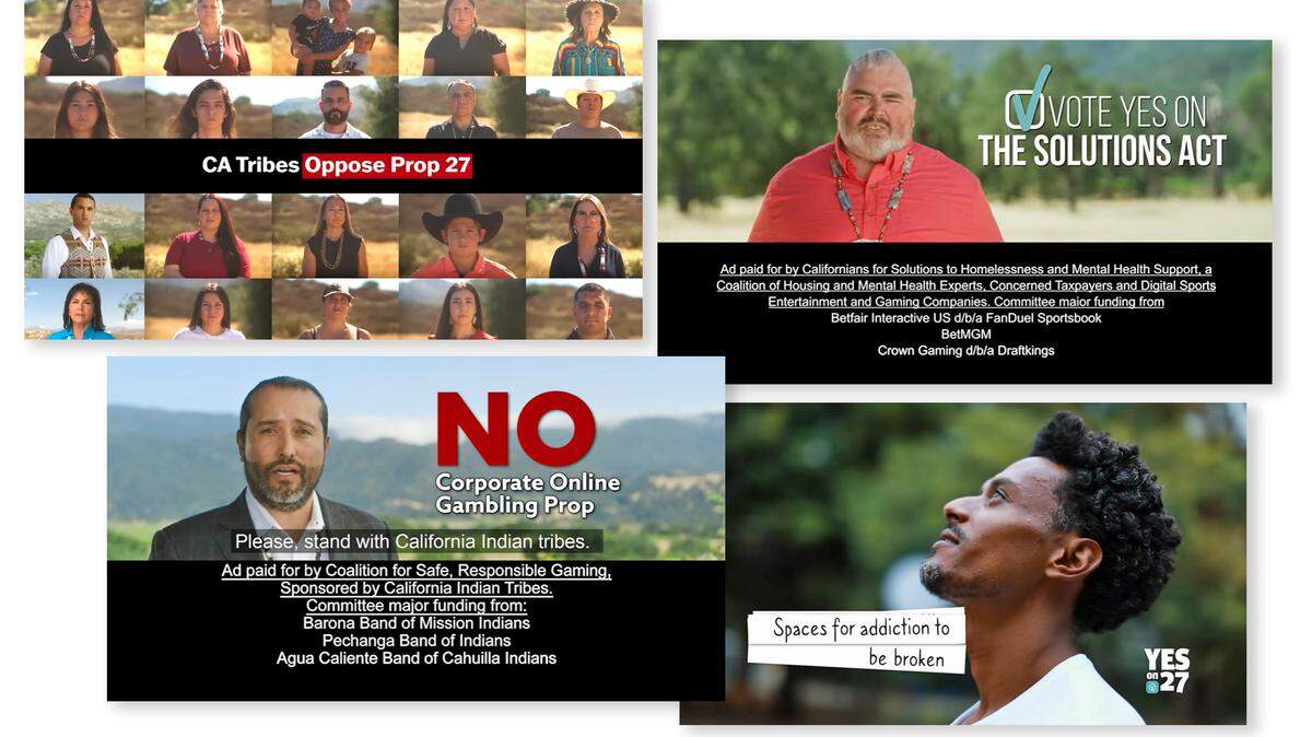 Ads for dueling sports betting initiatives – Propositions 26 and 27 – on the Nov. 8 ballot are saturating the airwaves.