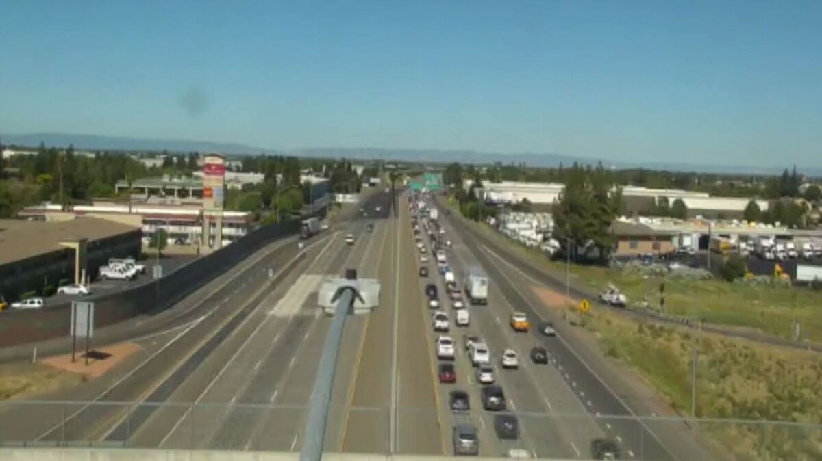 A crash between Harbor and Jefferson boulevards on westbound Interstate 80 in West Sacramento blocked two lanes Wednesday morning, leading to heavy congestion, according to California Highway Patrol.