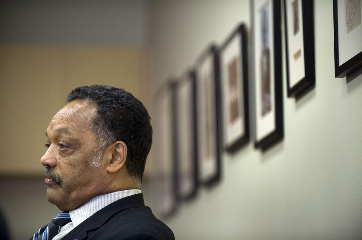 The Rev. Jesse Jackson answers questions during a meeting with The Sacramento Bee editorial board on March 2, 2009.