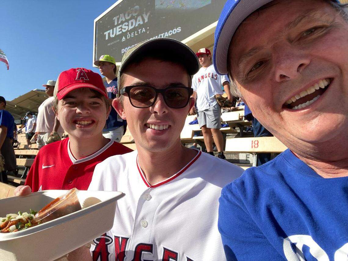 Christopher Hawley seen pictured in the center of this image.