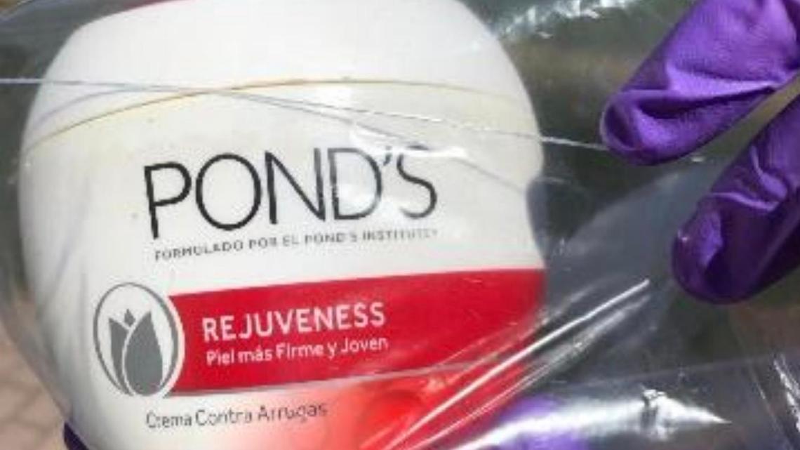 This Pond’s skin cream was purchased at a pharmacy in the Mexican state of Jalisco in 2019, where it was adulterated with mercury according to the California Department of Public Health.