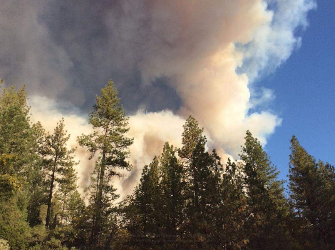 The Camp Fire, burning in Butte County and reported at 1,000 acres as of 8 a.m. Thursday, Nov. 8, 2018.