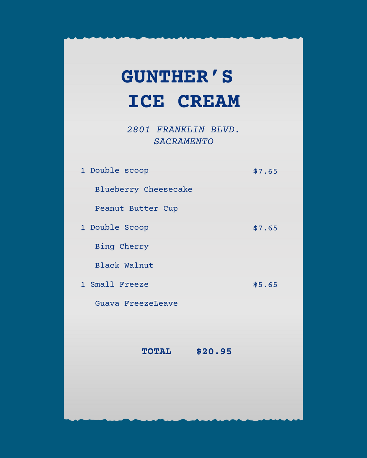 Here’s what Sacramento Bee reporter Veronica Fernandez-Alvarado got on a $25 budget at Gunther’s Ice Cream in Sacramento.