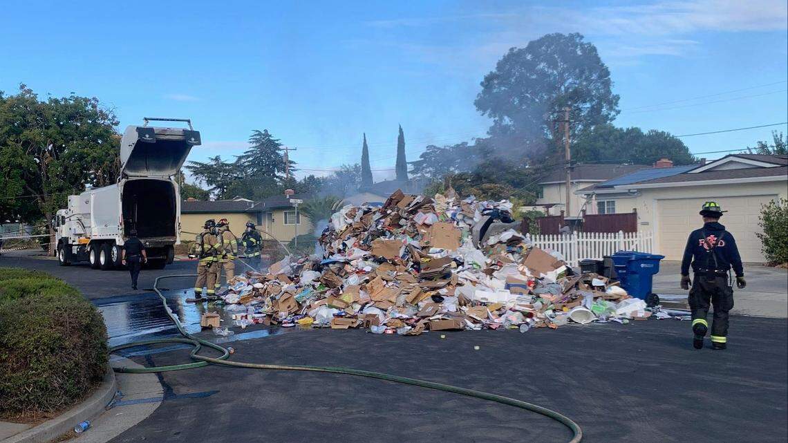 A Campbell, California, resident has been cited after improperly discarded lithium batteries ignited a fire inside a garbage truck, police said.