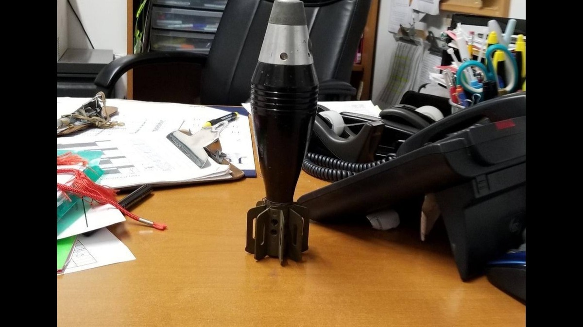 An apparently live military mortar round was left in Placerville Goodwill donation box on Friday, July 26, 2019, authorities said.