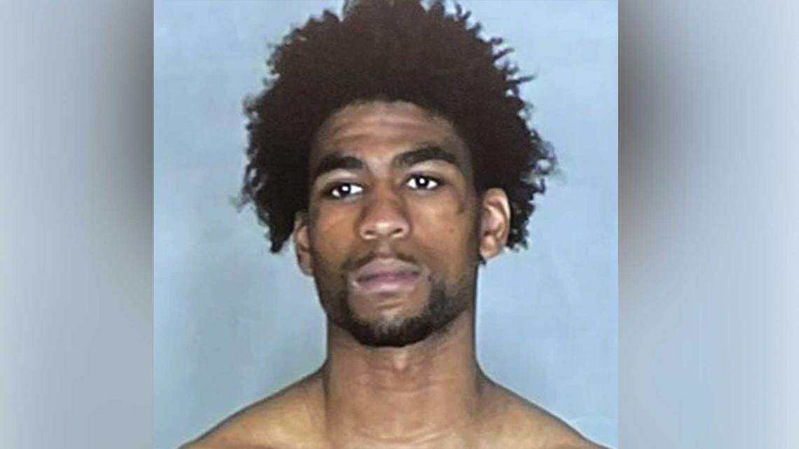 Asaahdi Elijah Coleman, 21, of Sacramento is seen in a booking photo provided by the Butte County Sheriff’s Office. He was arrested in connection with a shooting aboard a Greyhound bus in Oroville, Calif., that killed one woman and injured four people on Wednesday, Feb. 4, 2021.