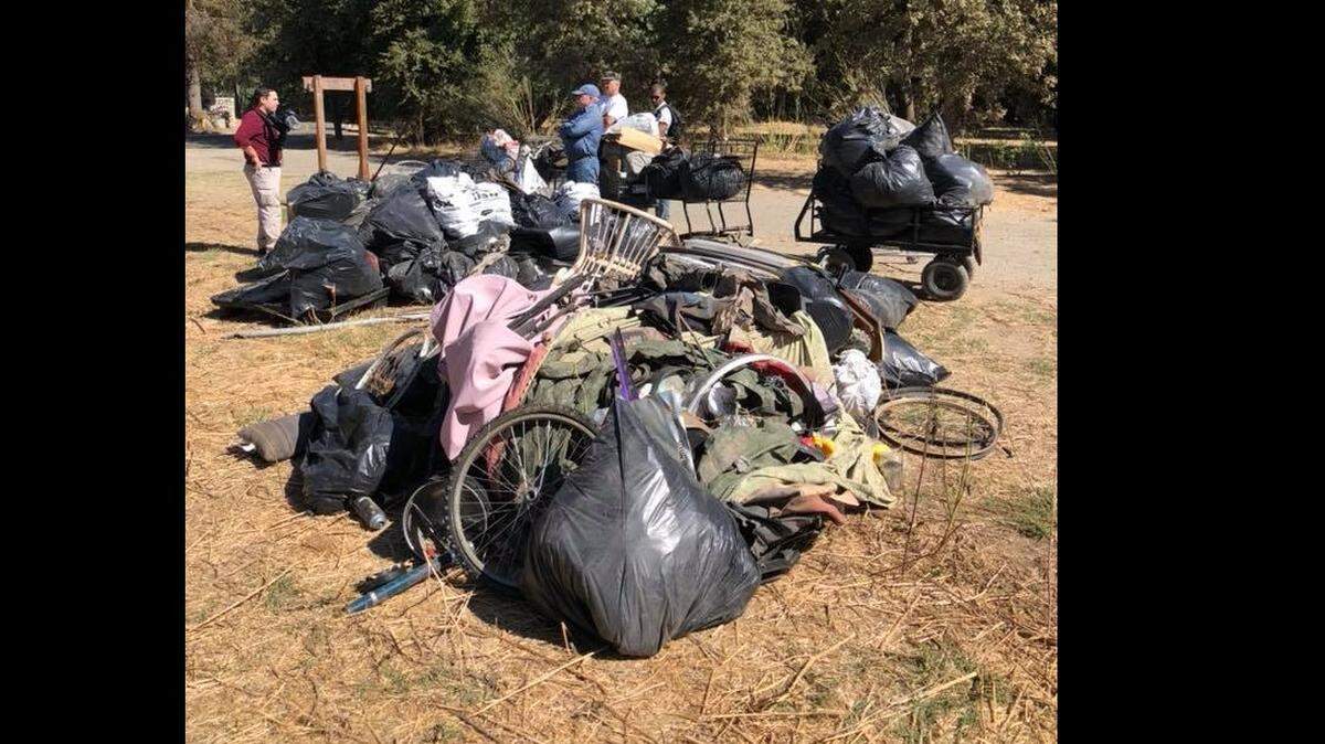 The American River Parkway Foundation collected more than 20,176 of pounds of trash from the American River Saturday in just three hours for the foundation’s annual Great American River Cleanup.