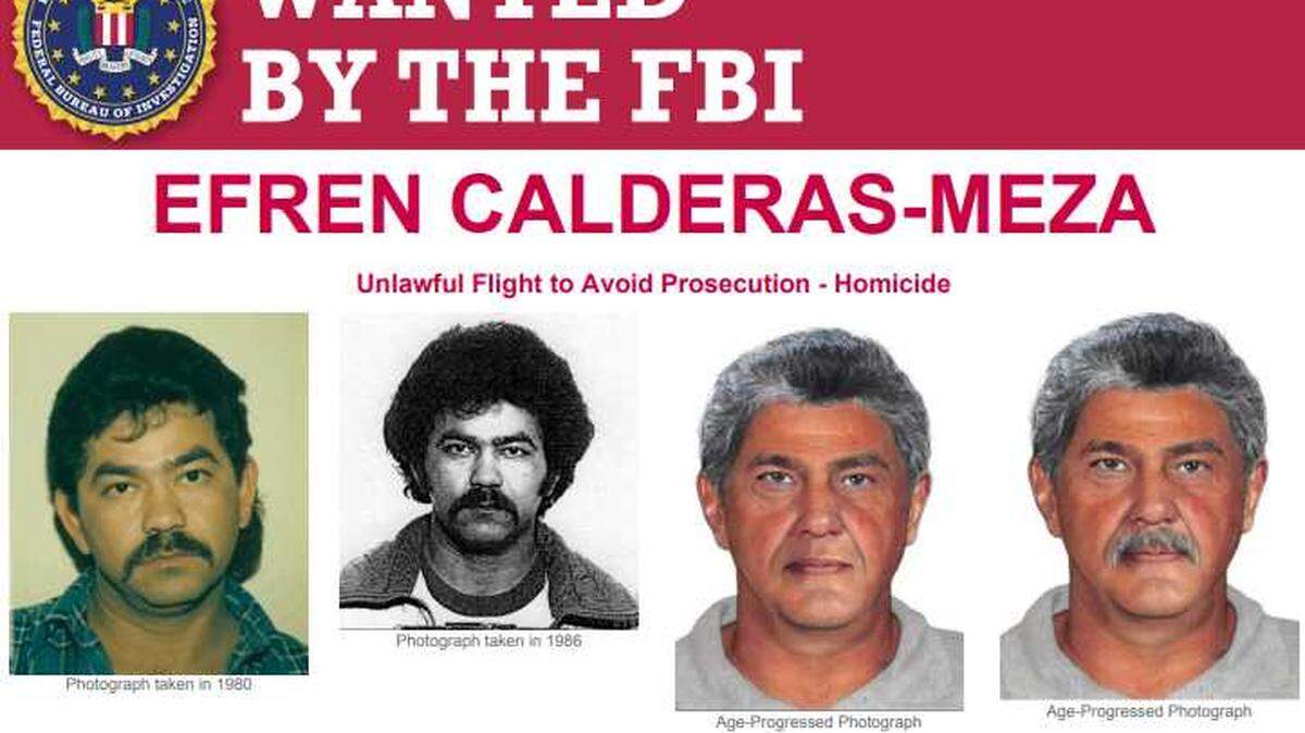Efren Calderas-Meza is wanted on suspicion of homicide in the Feb. 8, 1986, stabbing of Eva Crist in an alley behind Oasis Tavern in Yuba City, California.
