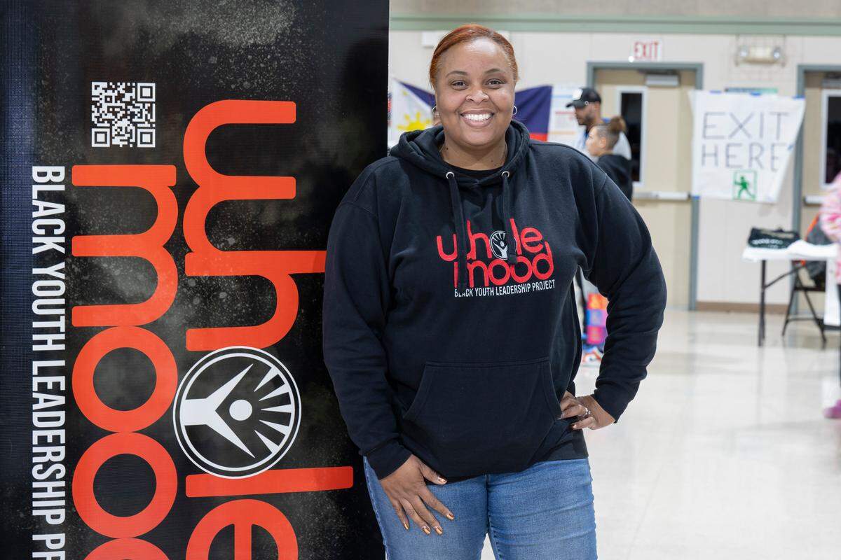 Lorreen Pryor, president of the Black Youth Leadership Project, poses for a photo during an open house at Monterey Trail High School on Thursday, Jan. 11, 2023, in Elk Grove.