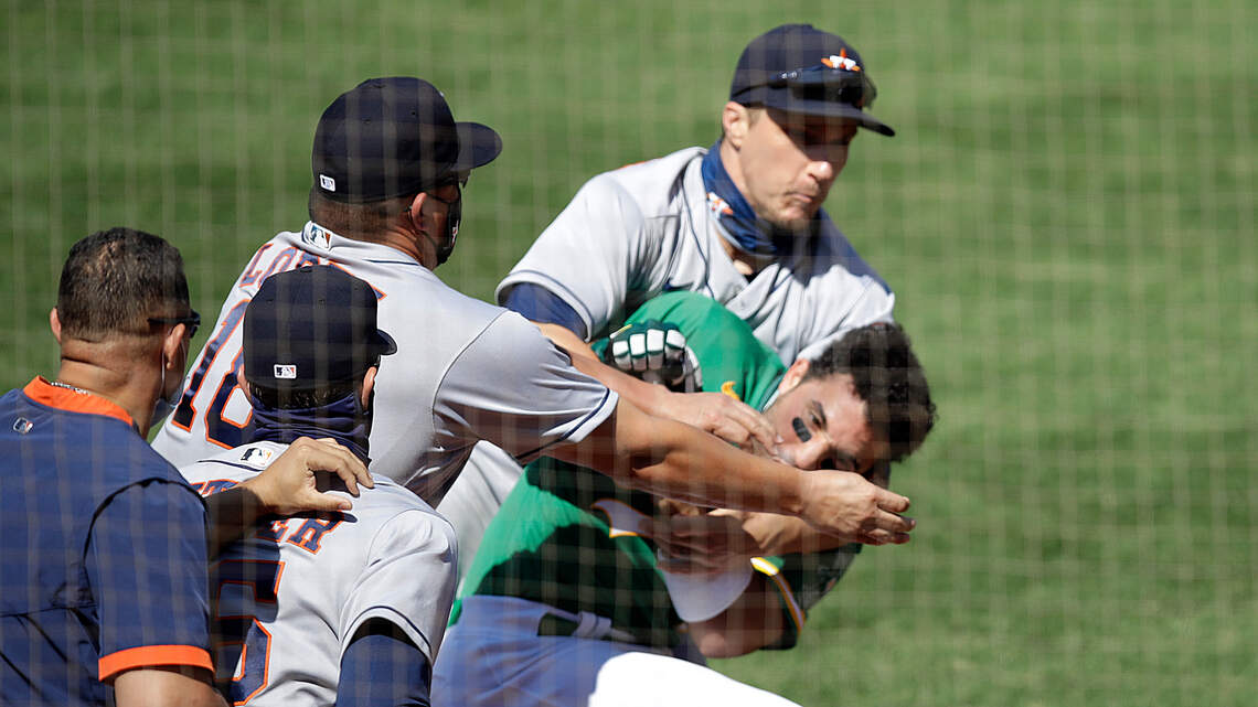 A’s-Astros brawl: Ramón Laureano suspended for 6 games and Alex Cintrón banned for 20