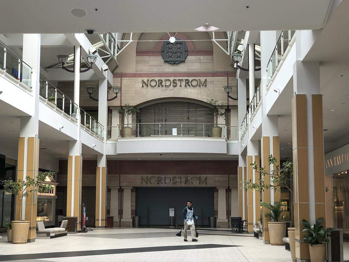The Nordstrom store at Arden Mall temporarily closed because of coronavirus on Monday, March 16, 2020 in Sacramento.