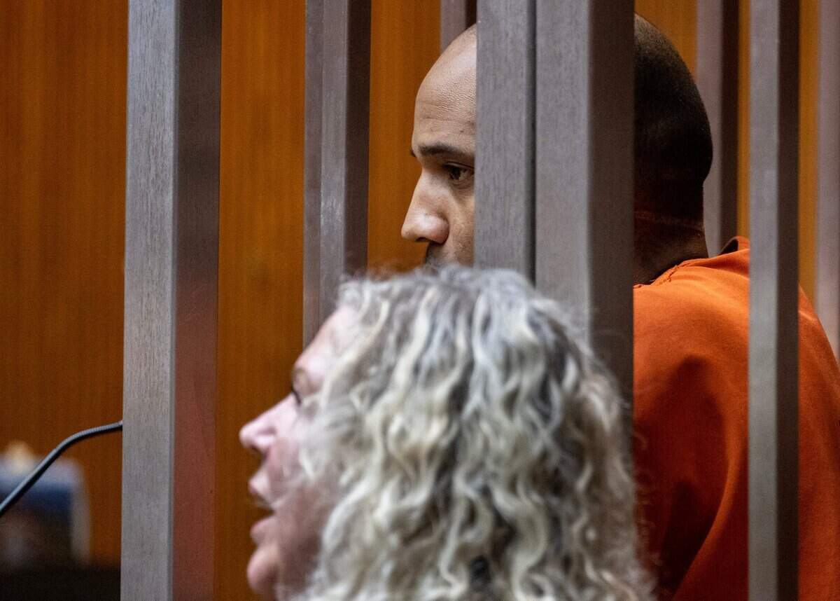 Cameron Garcia, 28, makes his first appearance in Sacramento Superior Court on Tuesday. Garcia was arraigned on five counts of gross vehicular manslaughter while intoxicated related to the deaths of the passengers of an SUV he was allegedly driving that crashed into tree on Highway 160 near Freeport Bridge on Thursday.