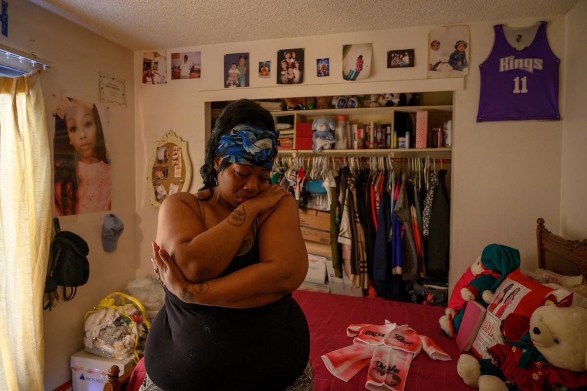 “Now I just got memories and ashes,” said Dajha Richards’ mom Ebony Douglas as she goes through her daughter’s belongings, Sunday, Feb. 24, 2019 in Sacramento. Richards was shot and killed in their garage a month earlier on Monday, Feb. 4, 2019. Her boyfriend Damion Horton, 21, was charged with her murder.