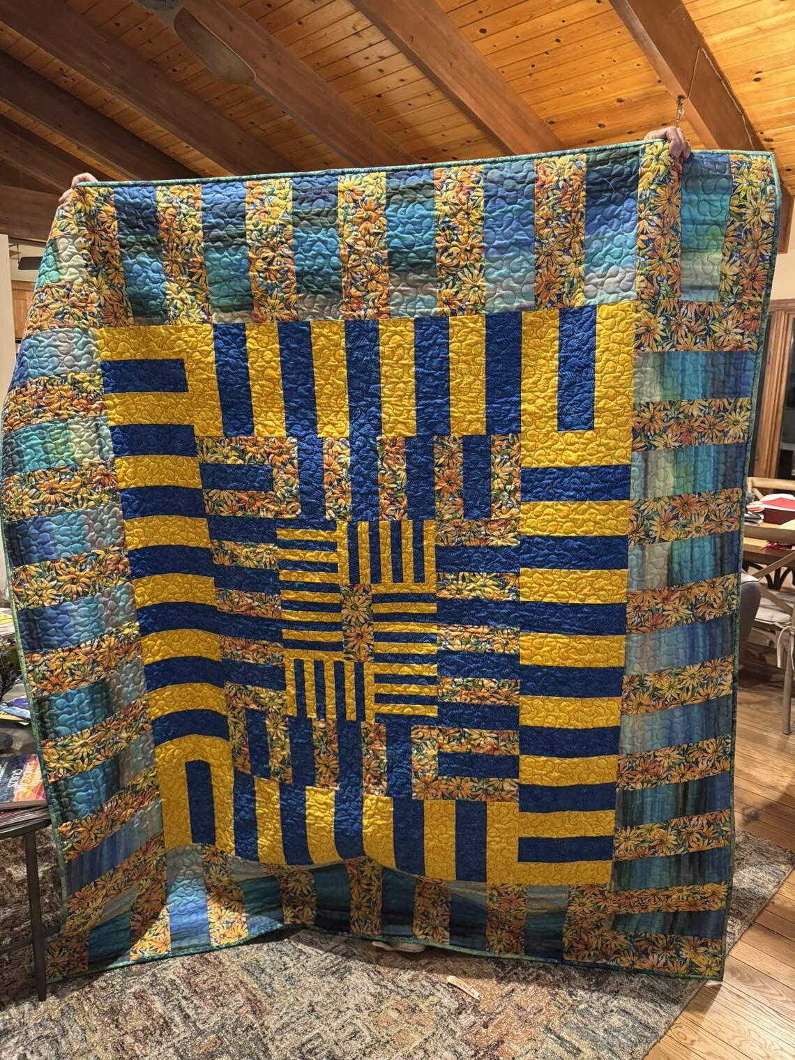 The author’s Ukraine quilt, which she completed after three years.
