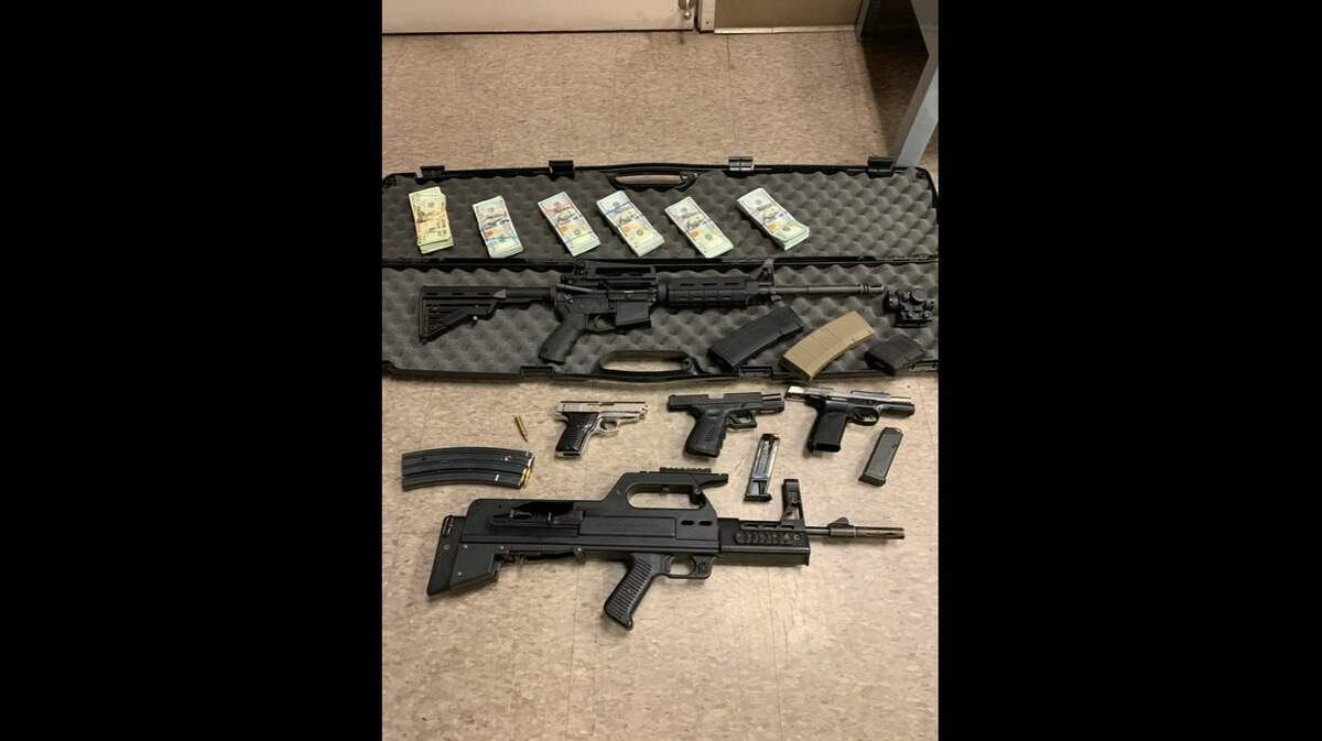 Sacramento police say firearms, narcotics and a piece of “military ordnance” were found after officers made contact with a stolen vehicle. Three suspects were arrested for various drug and weapons charges.