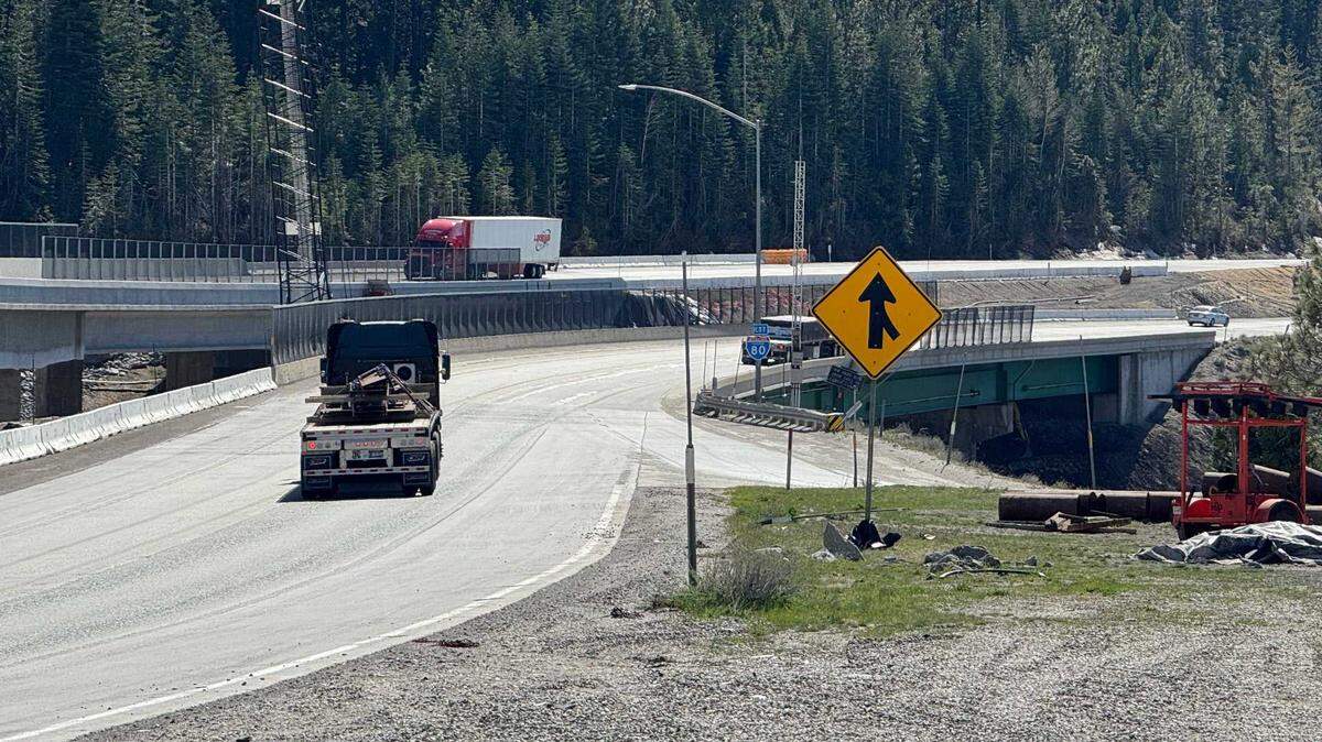 Vehicles travel along Interstate 80 near the Highway 20 junction at Yuba Gap. Caltrans is reducing traffic to one lane in each direction at the site as part of a $112 million project to replace two aging overcrossings and improve safety along the busy corridor linking Sacramento and Lake Tahoe.