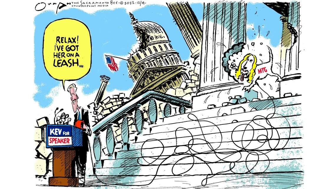 Jack Ohman: Kevin McCarthy’s long leash...