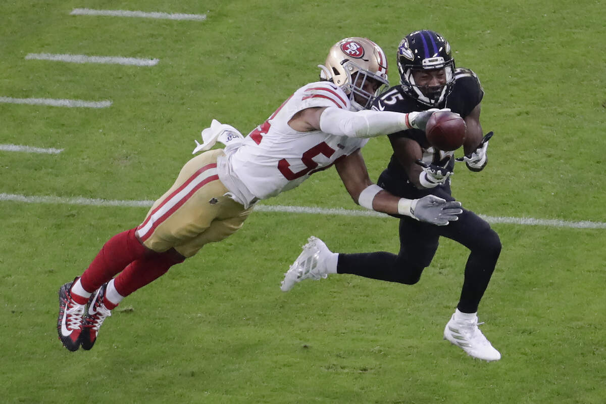 San Francisco 49ers middle linebacker Fred Warner was the NFL’s defensive player of the month for November.