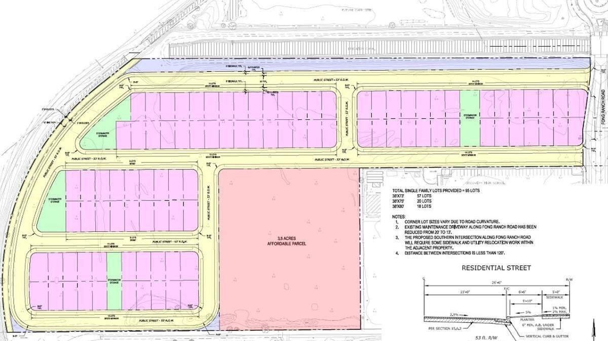 Anton Development plans to build 95 single-family homes aimed at first time home buyers, and 115 affordable apartment units at a vacant lot at 3625 Fong Ranch Road in South Natomas.