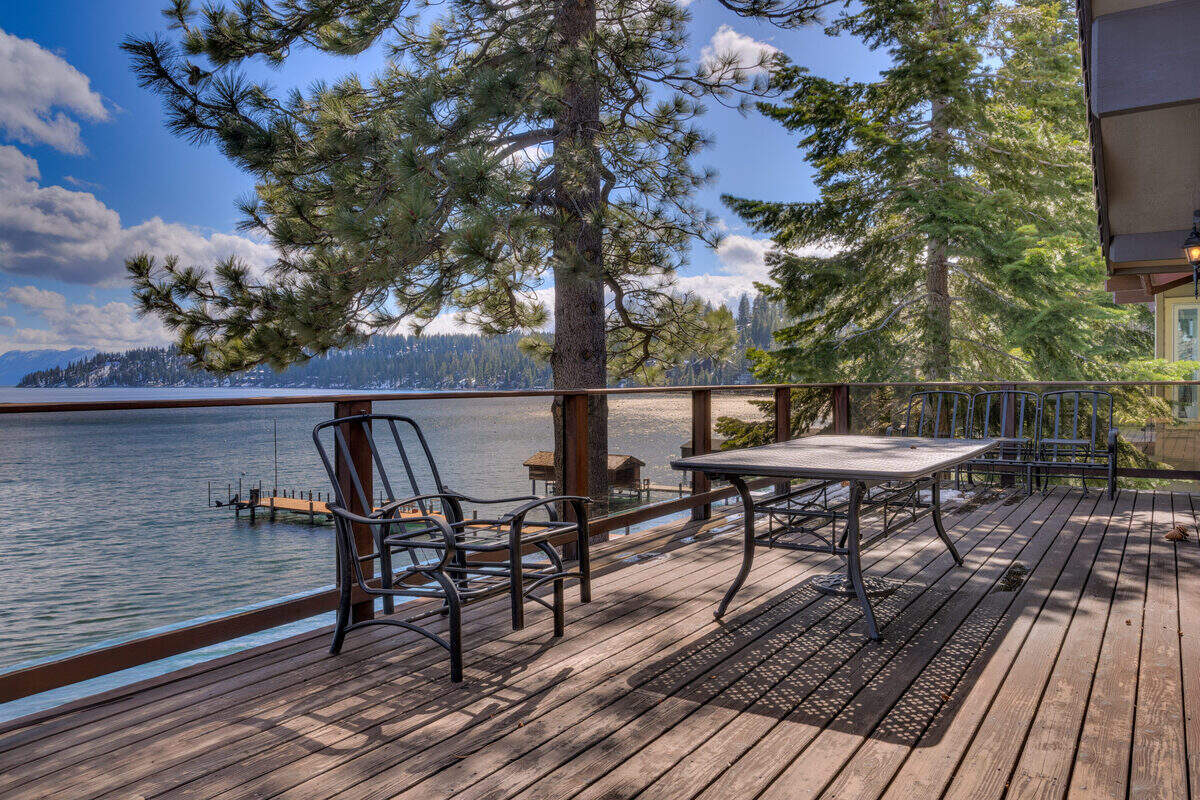 Water skiing right off the back deck is a wonderful feature of the house.