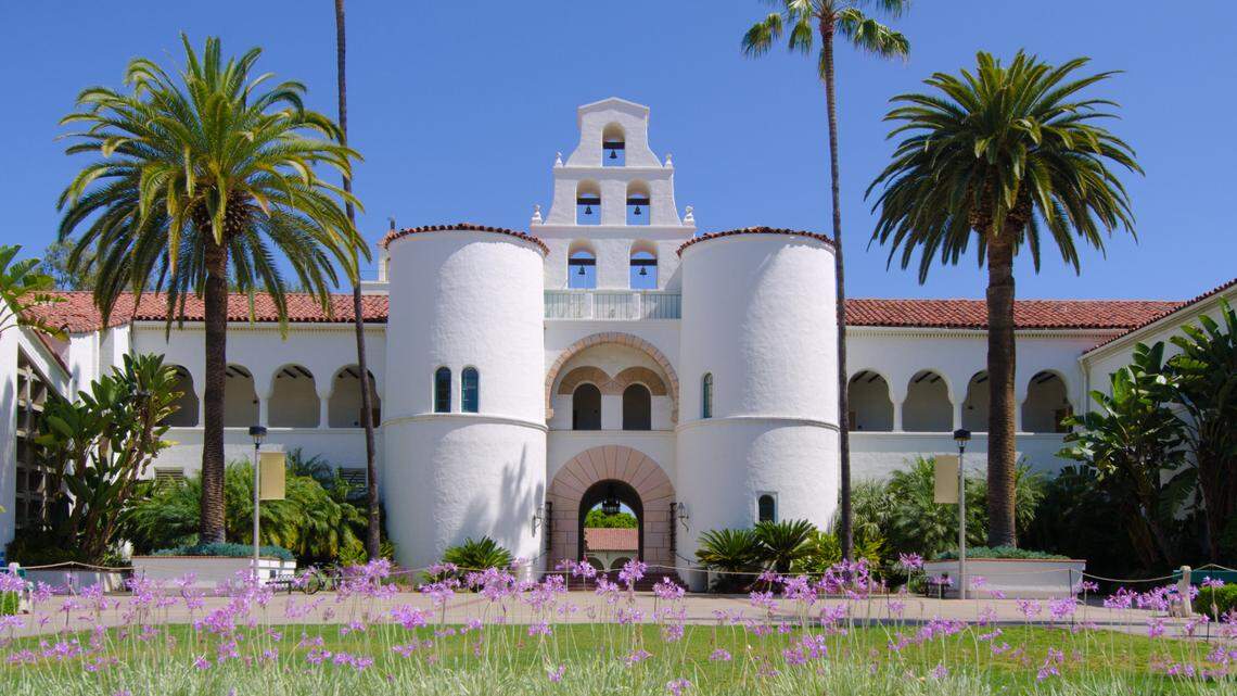 This photo shows Hepner Hall at San Diego State University.