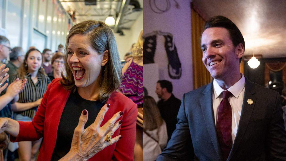Democrat Jessica Morse, left, and Rep. Kevin Kiley, R-Roseville, right, are candidates for California’s 3rd Congressional District.