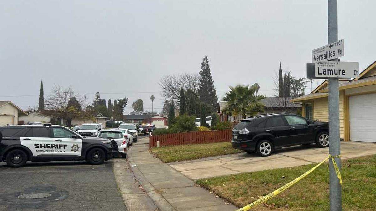A homicide investigation was underway on Friday Dec. 20, 2024, in the death of a child at a home in the 7500 block of Versailles Way, just south of Antelope Road in Foothill Farms.
