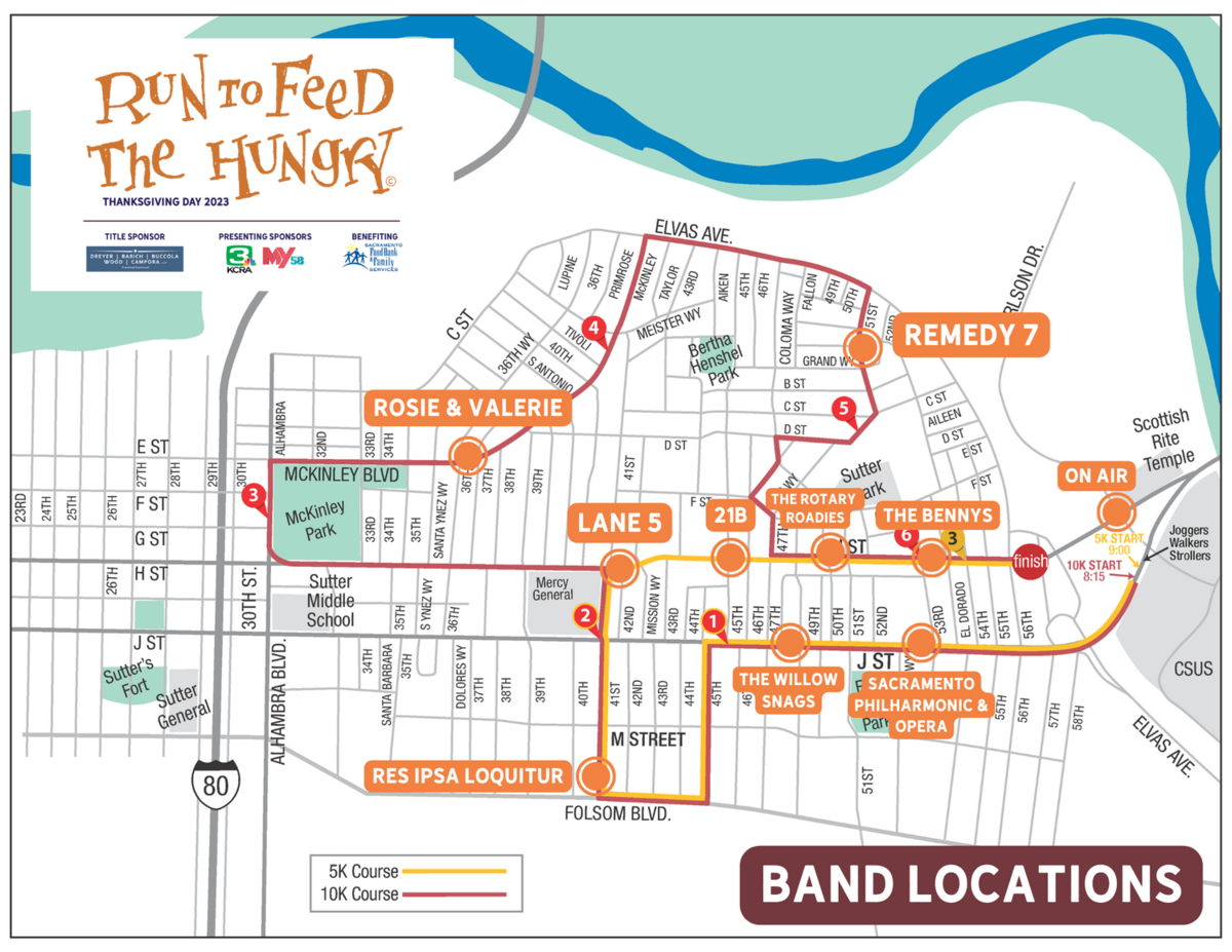 2023 Run to Feed the Hungry race route