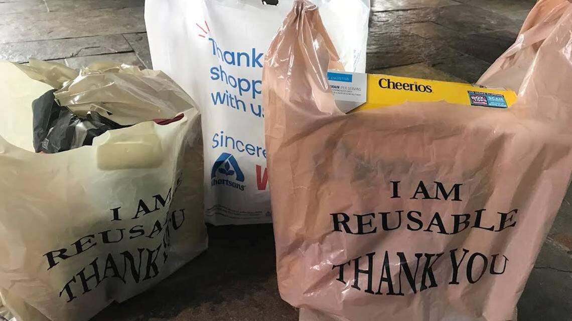 California Gov. Gavin Newsom has signed a bill into law banning plastic bags at the grocery store.