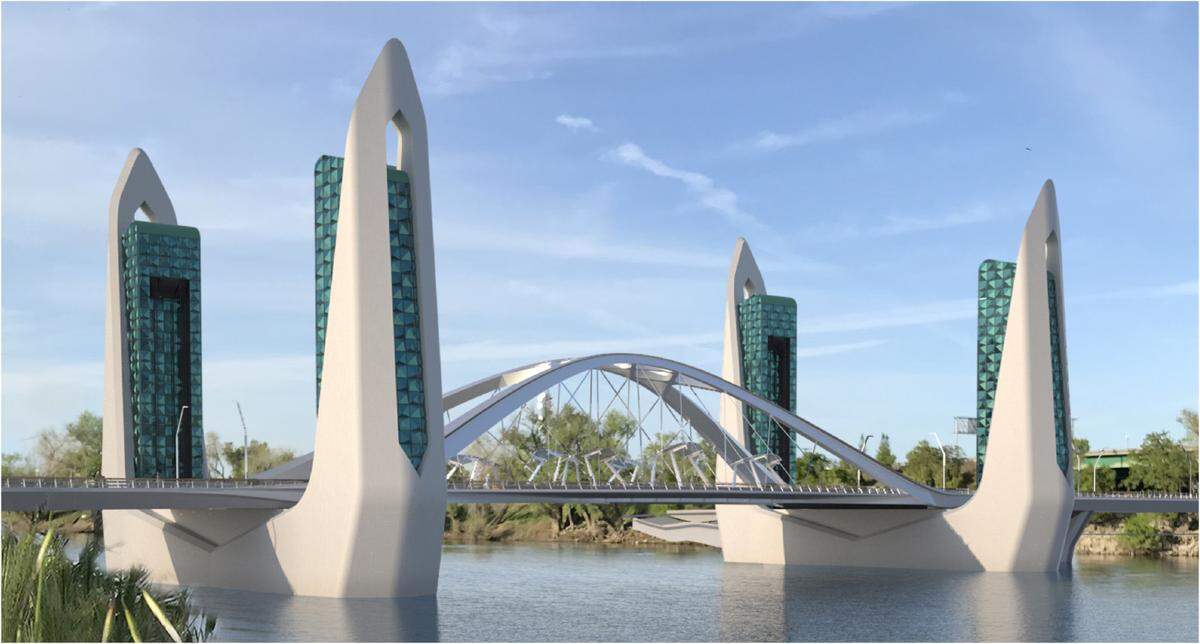 This is one of two versions of the Spring design proposed for the I Street Bridge replacement between Sacramento and West Sacramento. It was released on Oct. 17, 2019.