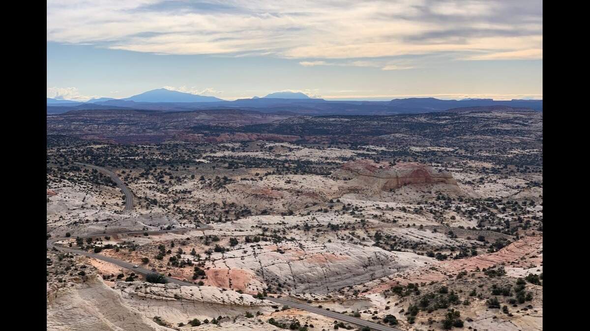 From Escalante, Utah to Torrey, Utah, Ward had to bike down into the Escalante River Basin and back up.