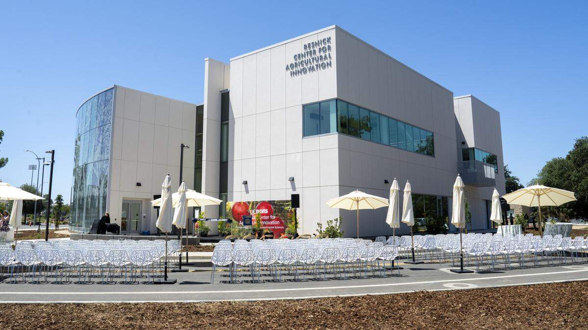 UC Davis celebrated the opening of the Resnick Center for Agricultural Innovation on Tuesday, May 19, 2026. 