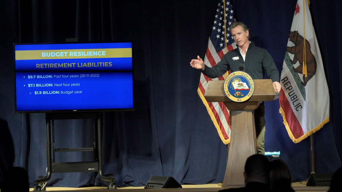 Gov. Gavin Newsom releases his $297 billion state budget for the 2023-24 fiscal year on Tuesday, Jan. 10, 2023. The state’s shortfall is expected to be $22.5 billion.