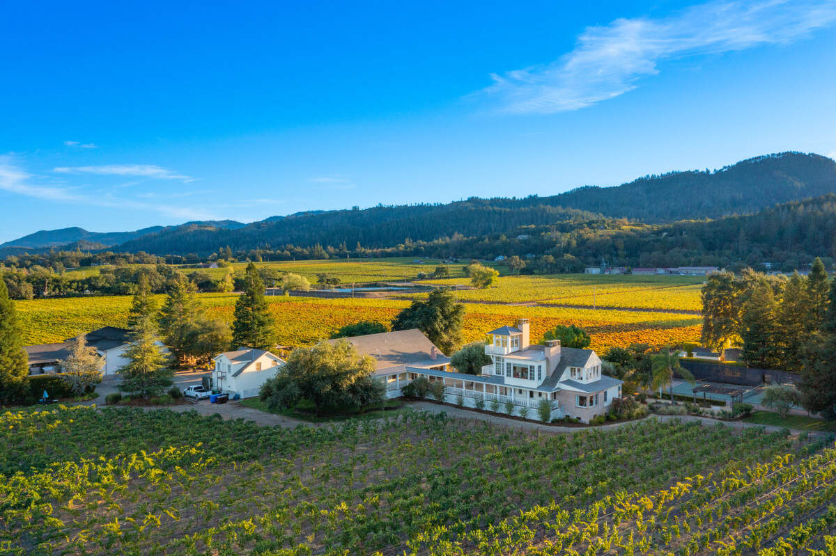 Multiple residences are part of the St. Helena, California, property.