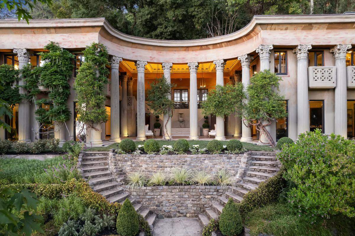 The Temple of Wings villa owned by Gordon Getty heads to market in Berkeley, California.