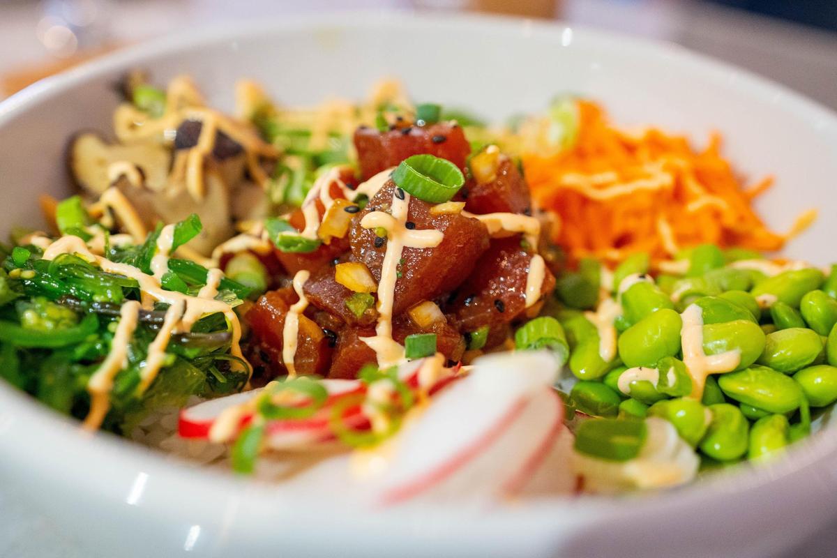 The Ahi Tuna Poke Bowl is one of Kau Kau’s specialty items.