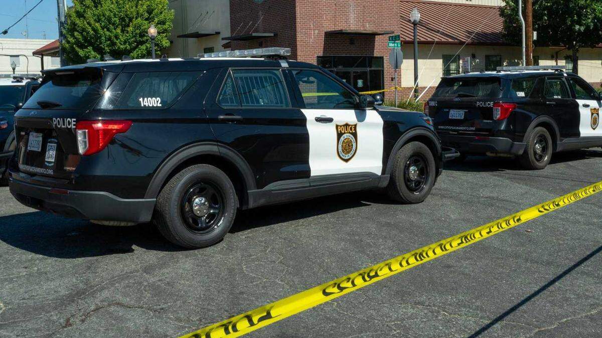 Sacramento Police Department vehicles are seen investigating a roadway fatality in July 2024. The agency released records documenting which cars they say were involved in 30 deadly traffic collisions in 2024.