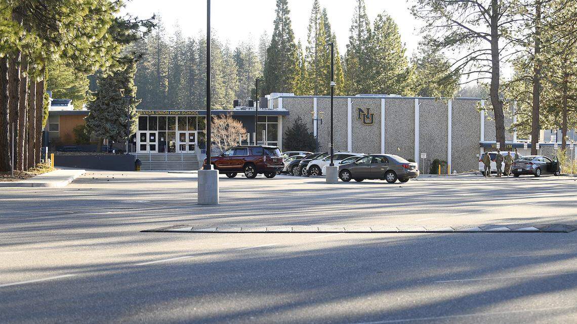 The Nevada Union High School Campus was devoid of students Thursday following a decision to close the facility due to the lack of teaching staff. Between 20 to 40 teachers have chosen not to work due following the recent decision from the Nevada Joint Union High School District to not enforce the mask rules on campus.