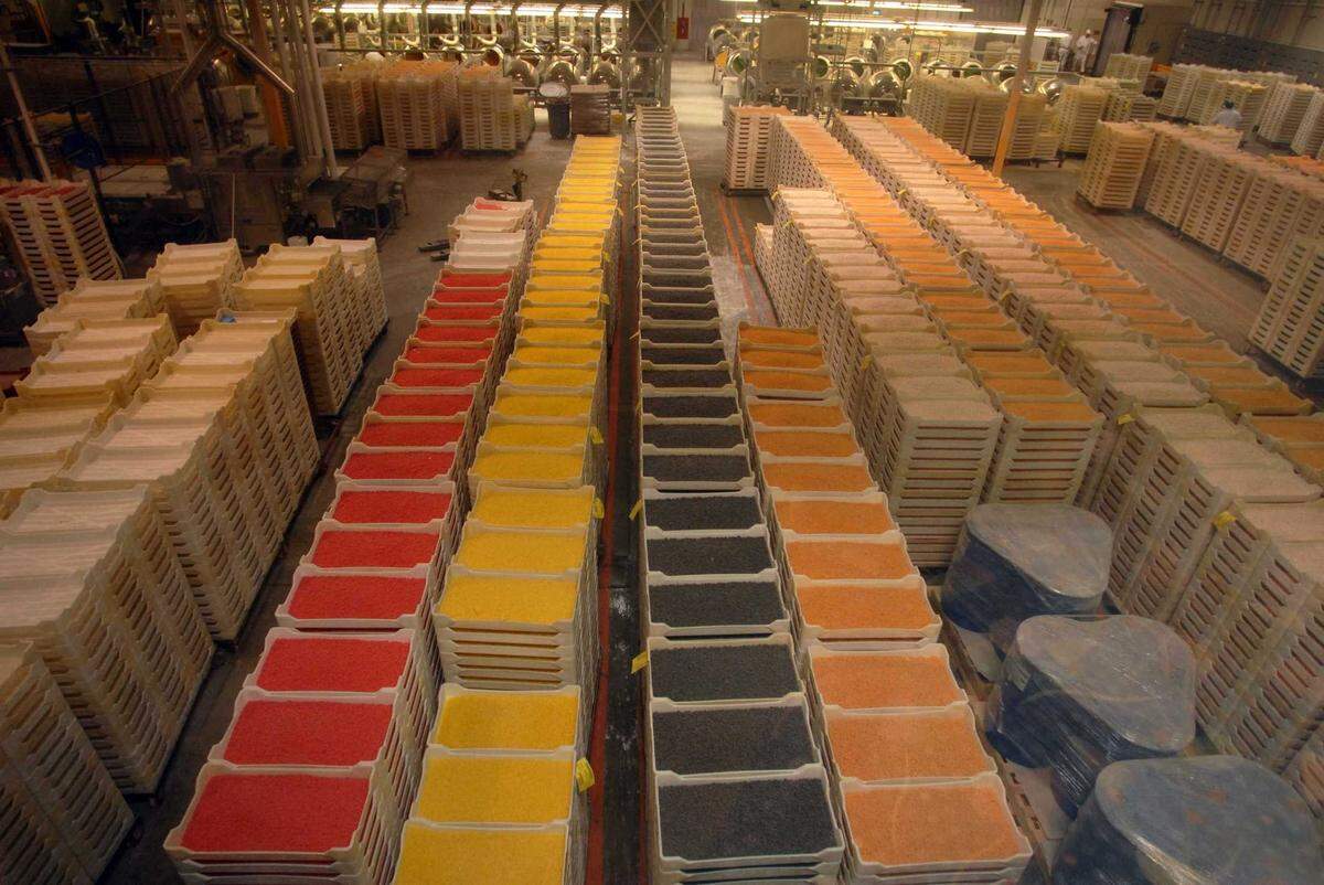 Jelly Belly candies rest during the manufacturing process at the Jelly Belly factory in Fairfield in 2008.