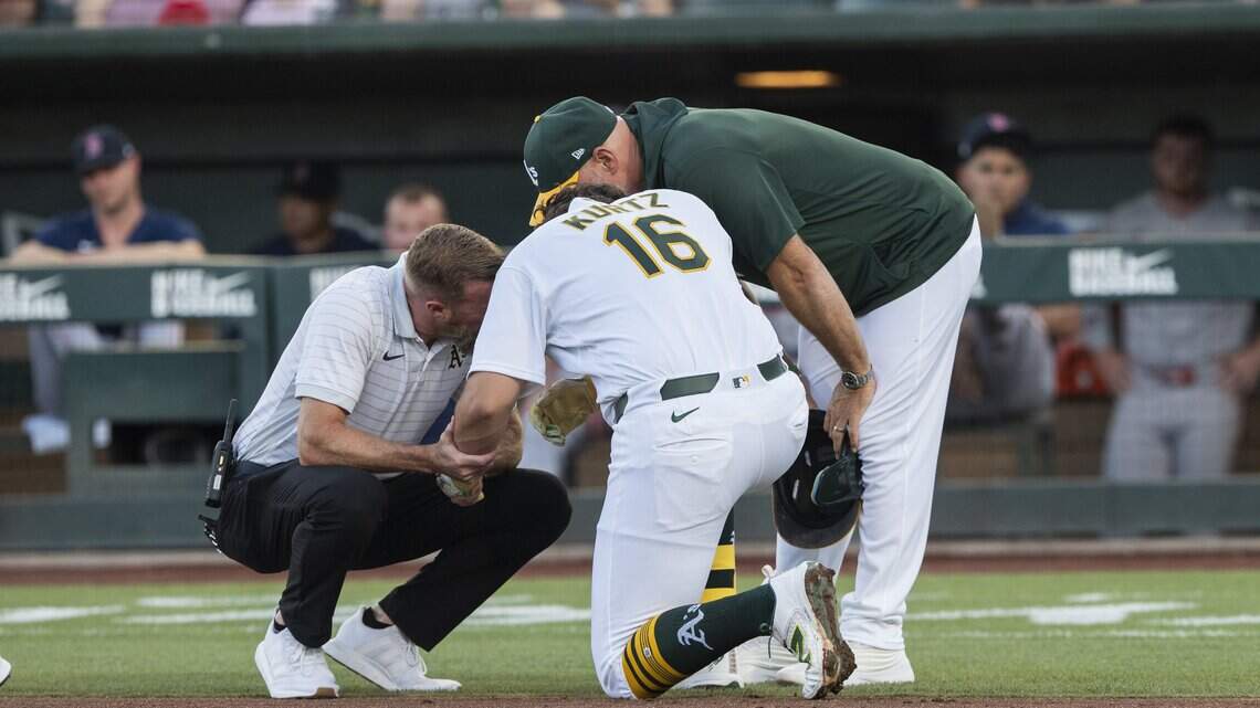 A’s All-Star Nick Kurtz will get an MRI on forearm. Will he hit injured list?